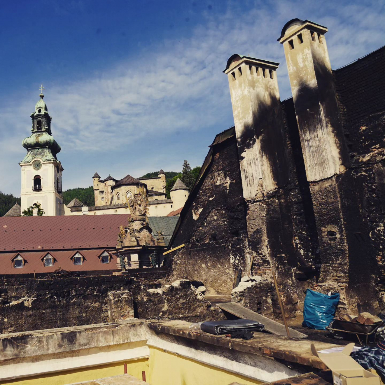 Štiavnický Berggericht bez strechy