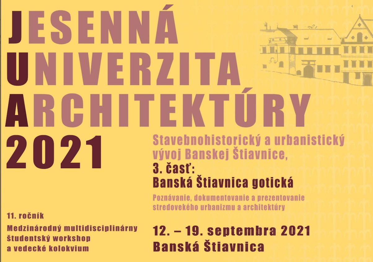 Program podujatia  Jesennej univerzity architektúry 2021